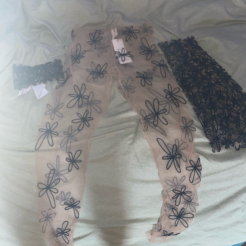 Floral Sheer Pants